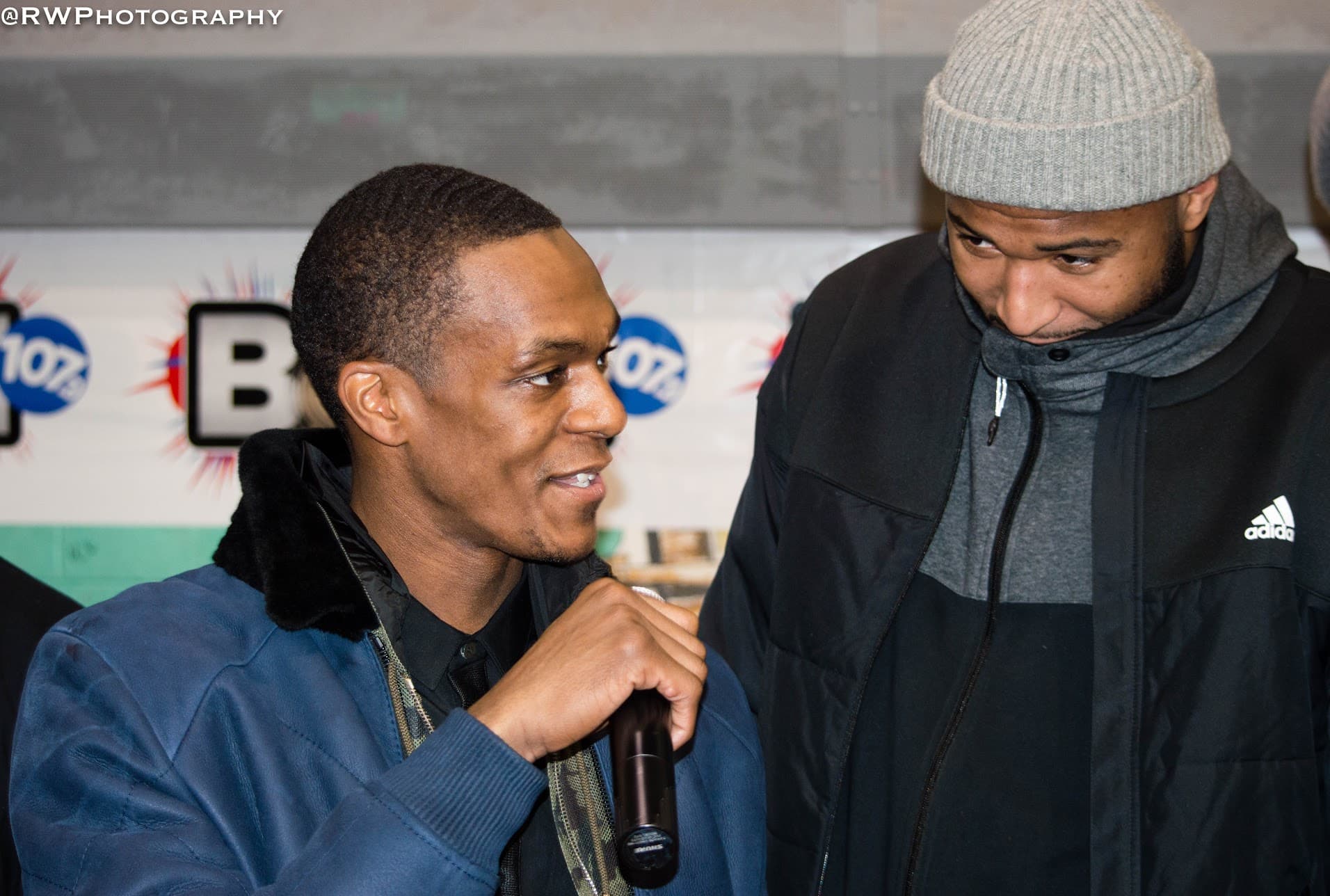 NBA players Rajon Rondo and DeMarcus Cousins at a Born Leader Family community event